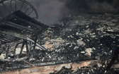 Casa é destruída por incêndio na PR-182, próximo ao trevo do município