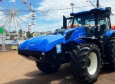 Trator fabricado na Inglaterra e movido a biometano está na Expobel 2024
