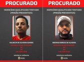 Polícia Civil divulga fotos de dois foragidos investigados por tentativa de homicídio
