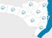 Frente fria provoca temporais e risco de chuva intensa nesta segunda-feira