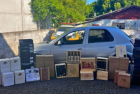 Polícia apreende 51 caixas de vinho argentino em área de mata