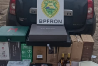 BPFRON apreende veículo carregado com vinhos argentinos avaliados em R$ 140 mil
