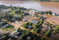 Defesa Civil monitora cheia do Rio Uruguai em Palmitos e mantém alerta para novas chuvas