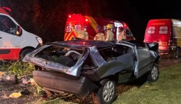 Grave capotamento deixa feridos em Enéas Marques