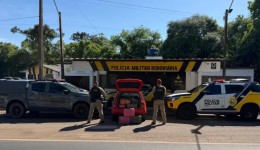 Carro carregado com 182 kg de maconha é apreendido durante operação conjunta na PR-483