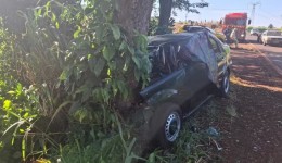 Casal morre após perder controle de carro e colidir contra árvore