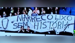Marreco divulga nota de repúdio após faixa ofensiva exibida pela torcida do Pato