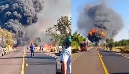 Tragédia na BR-163: o que se sabe sobre acidente com explosão de carretas que deixou 4 mortos em MS