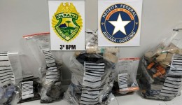 PMPR e Receita Federal apreendem mais de 124 quilos de maconha