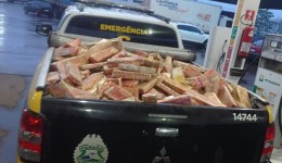 Mais de 480kg de maconha são apreendidos pela polícia na PR 483