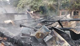 Incêndio destrói residência utilizada como apoio em propriedade rural