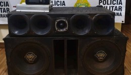 PM apreende som automotivo após denúncia de perturbação do sossego
