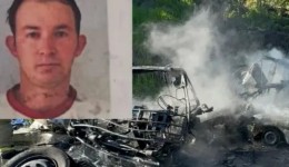 Identificado homem que morreu carbonizado em grave colisão na PR-566