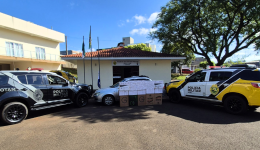 Polícia apreende veículo com 733 maços de cigarros contrabandeados 