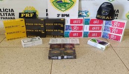 Motociclista é abordado com eletrônicos e perfumes irregulares na PR-280