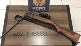 Polícia Civil apreende arma e munições durante operação contra violência doméstica