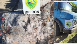 BPFRON apreende caminhão carregado com recicláveis irregulares vindos da Argentina