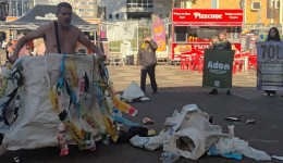 Ação no Centro alerta: cidade produz 70 toneladas de lixo por dia e recicla apenas 5%