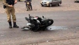 Motociclista fica gravemente ferido em acidente na BR-158