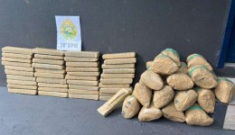 Mais de 55 quilos de maconha são apreendidos pela Polícia Militar