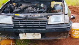 Veículo é encontrado abandonado e parcialmente desmontado às margens da PR-280