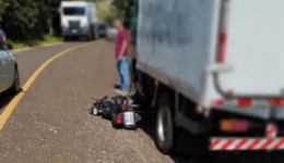 Motociclista morre após grave colisão com caminhão em Salto do Lontra