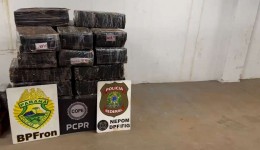 Mais de uma tonelada de maconha é apreendida em porto clandestino no Oeste do Paraná