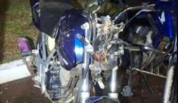 Motociclista sem habilitação foge da Polícia Militar, sofre acidente e fica ferido