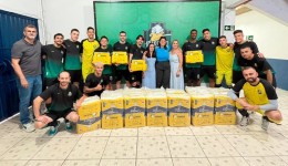 Marreco Futsal destina mais 1.440 fraldas para a Casa de Apoio Irmão Cirilo