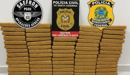 Dupla é presa com mais de 35 kgs de drogas na divisa entre SC e PR