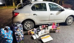 Polícia Rodoviária apreende carga de contrabando avaliada em R$ 200 mil na PR-182