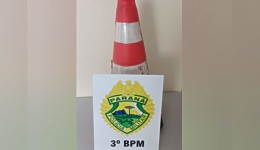 Homem é preso após furtar cone de sinalização