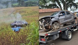 ROTAM apreende cigarros contrabandeados após condutor fugir e abandonar veículo em movimento