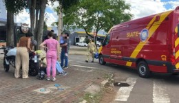 Acidente entre carro e moto deixa uma pessoa ferida na Avenida União da Vitória