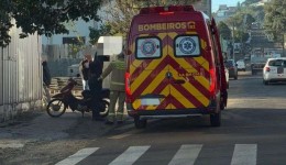 Acidente entre carro e moto é registrado no bairro Industrial