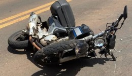 Acidente entre moto e caminhão é registrado no Contorno Norte