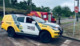 Motociclista fica ferida em colisão no Bairro Alto da Júlio