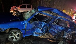 Quatro pessoas morrem em grave acidente na BR-373
