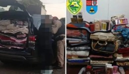 Polícia Rodoviária apreende mercadorias irregulares durante abordagem