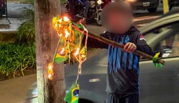 Após eliminação do Brasil, criança argentina queima bandeira; isso não é rivalidade, é falta de respeito