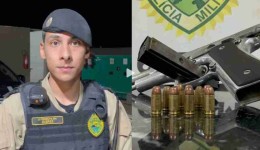 Homem atira na própria perna ao manusear arma e acaba preso