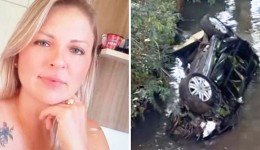 Mulher que morreu após carro cair em rio é identificada