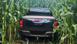 Caminhonete furtada é recuperada pela ROTAM na PR-459