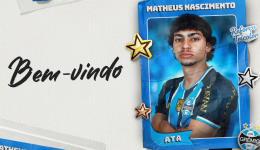 Grêmio anuncia contratação do atacante Matheus Nascimento por quatro temporadas