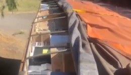 Carreta com carga de cigarros e vinhos avaliada em R$ 2 milhões é apreendida em Irani