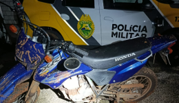 Motocicleta furtada em Chapecó é recuperada pela Polícia Militar