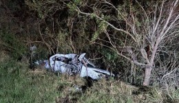 Motorista morre após atingir capivara e colidir com carreta na BR-293