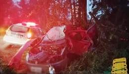 Colisão entre dois veículos deixa homem ferido na PRC-280