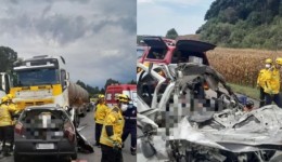 Quatro venezuelanos que moravam em Ampére morrem em grave acidente