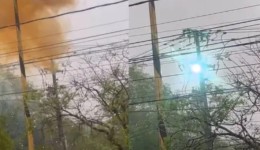 Raio causa falta de energia no bairro Cango; Copel atua para restabelecer fornecimento